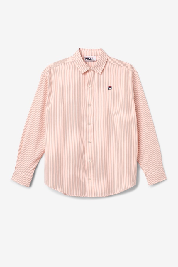 Camisa Social Coral Amêndoa/branca Ariella Fila
