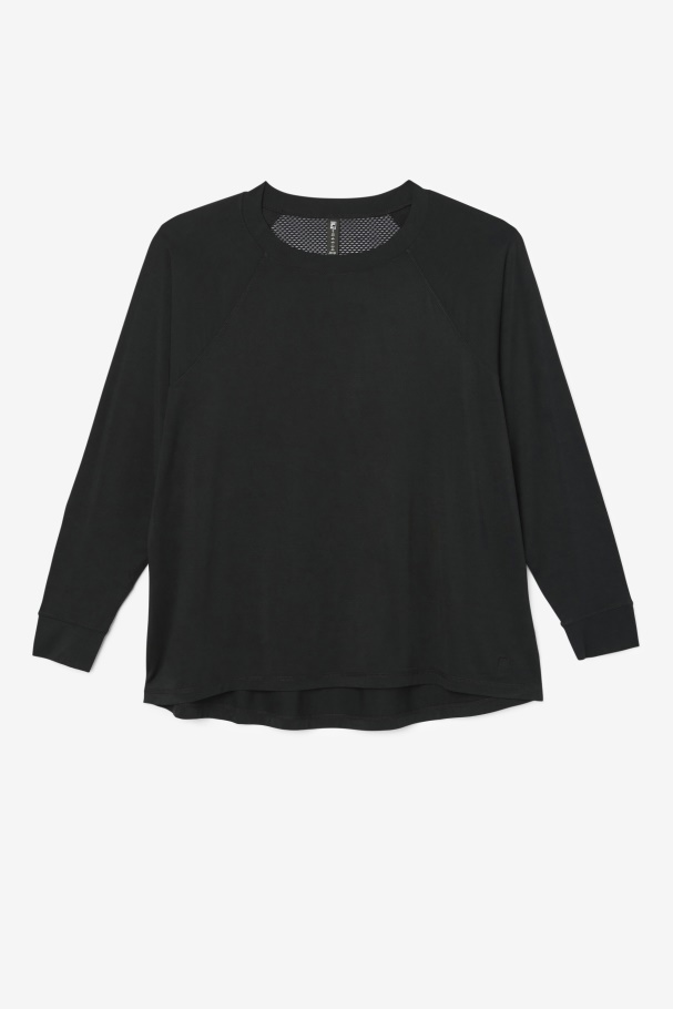 Fila Fi-lux Mesh Costas Manga Longa Crew Black