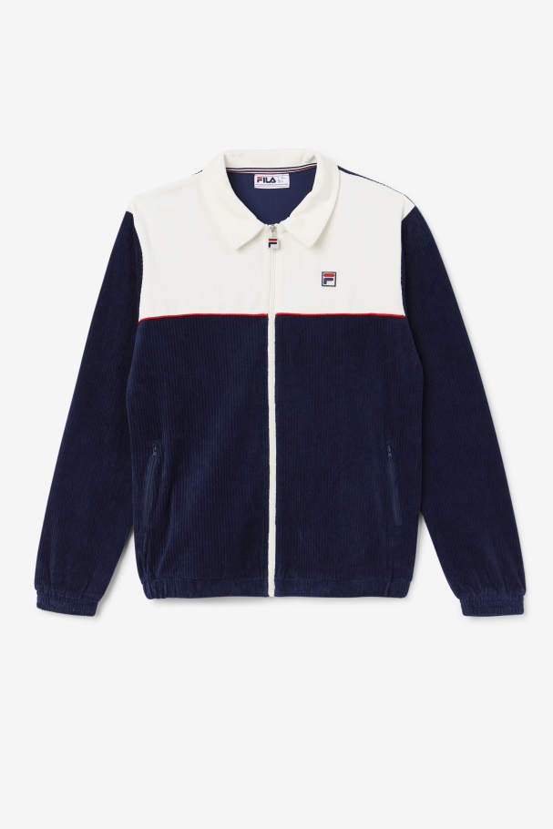 Jaqueta De Veludo Fila Gerard Marinho/garça/vermelho