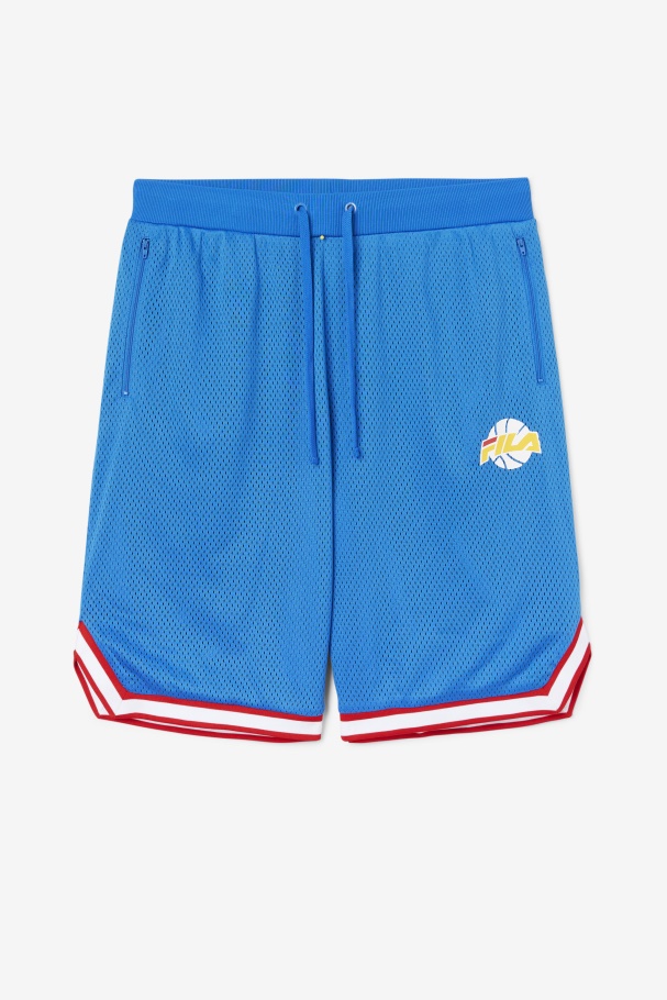 Short De Basquete Ovi Azul/branco/vermelho/ouro Fila