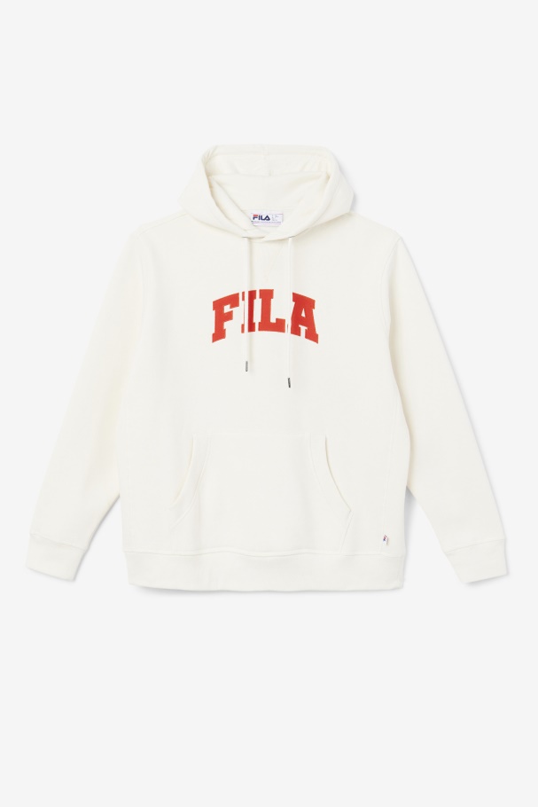 Moletom Com Capuz Fila Brook Gardênia/vermelho Ardente