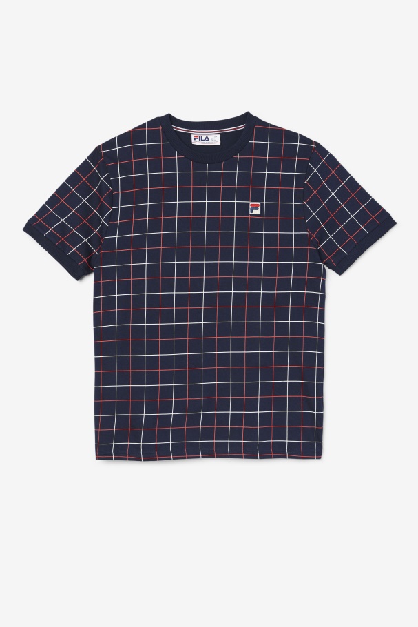 Tripulação Casbian Marinho/vermelho/branco Fila