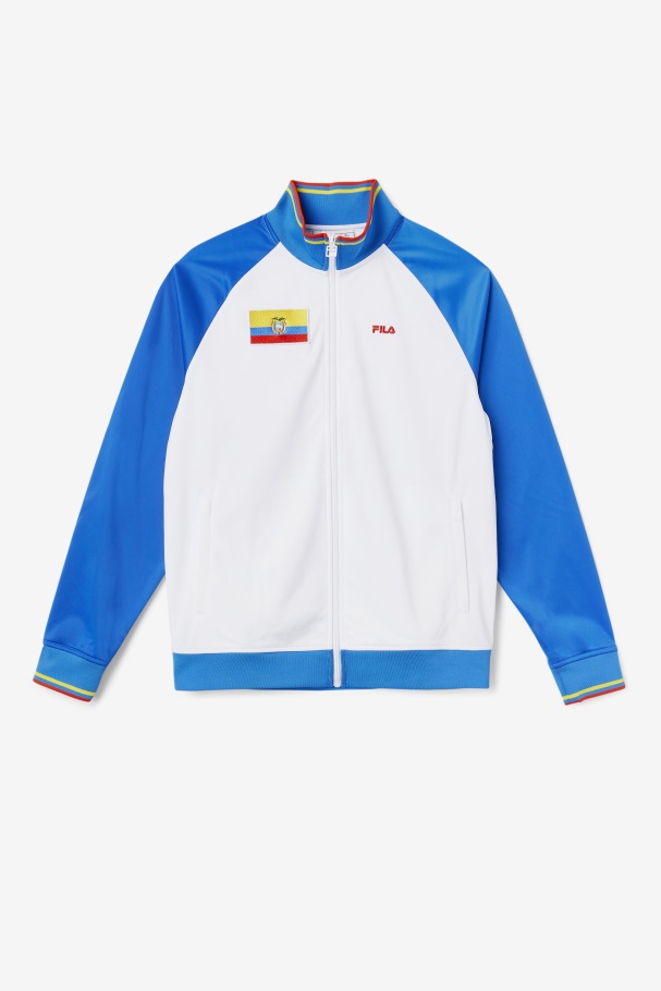 Jaqueta Equador Fila Branco/azul/vermelho Ardente/amarelo