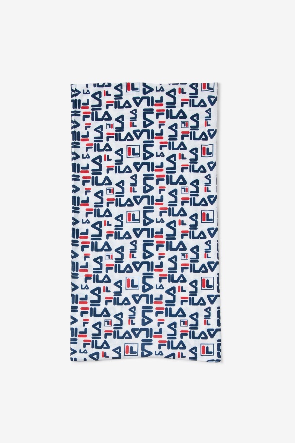 Gaitor Fila Branco Com Logotipo Multi-repetição