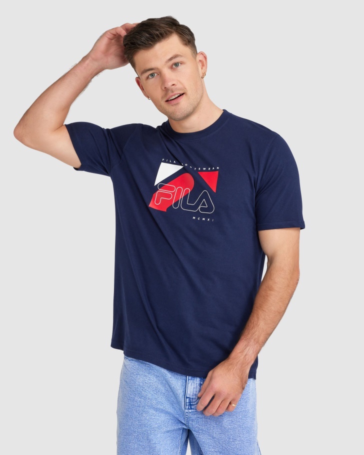 Camiseta Masculina Shaw Azul Marinho Fila