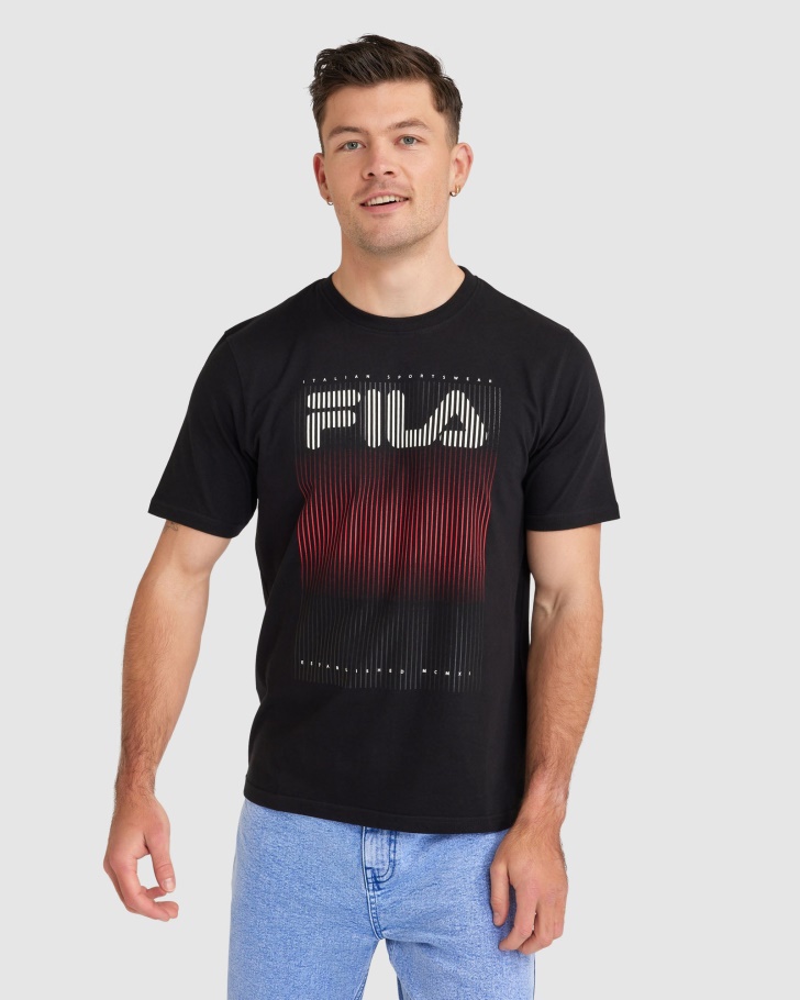 Camiseta Cedrick Masculina Fila Preta