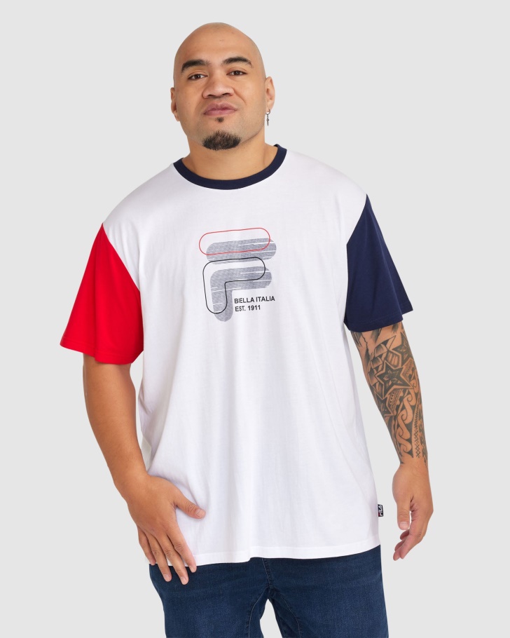 Camiseta Masculina Fila Plus Lennox Branca