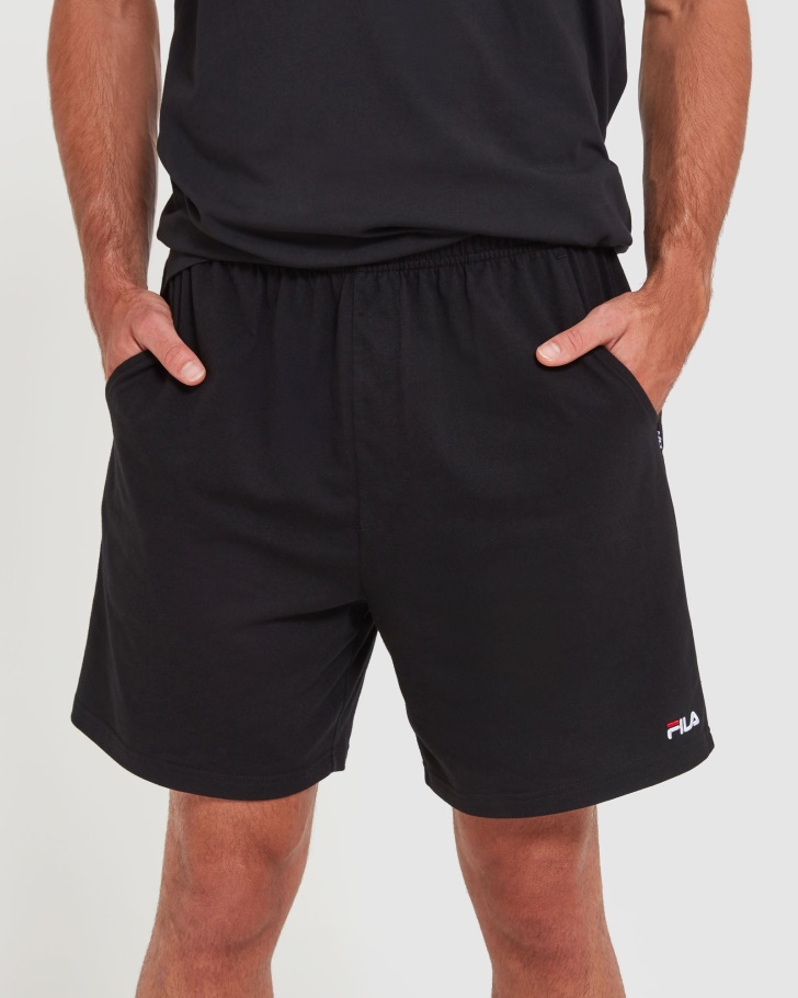 Shorts De Jérsei Masculino Clássico Fila Preto