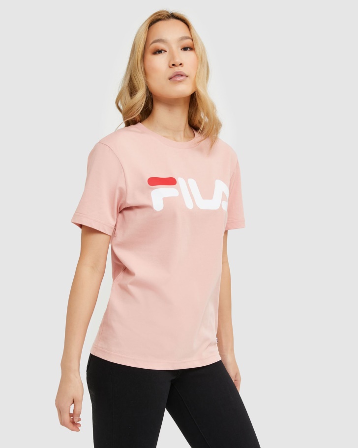 Camiseta Clássica Unissex Fila Rosa Suave