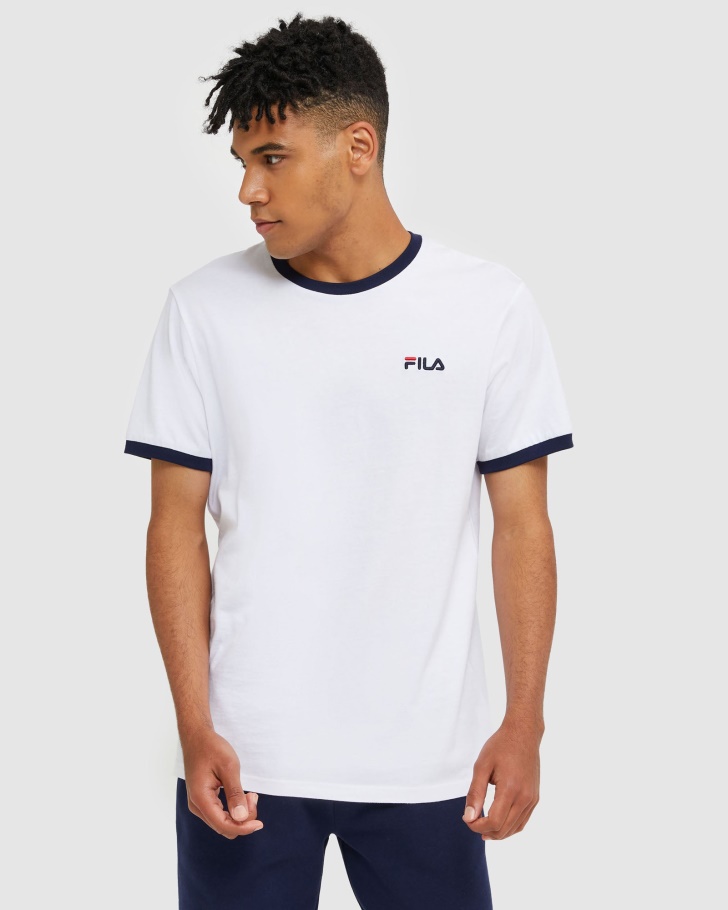 Camiseta Clássica Masculina Fila Branca