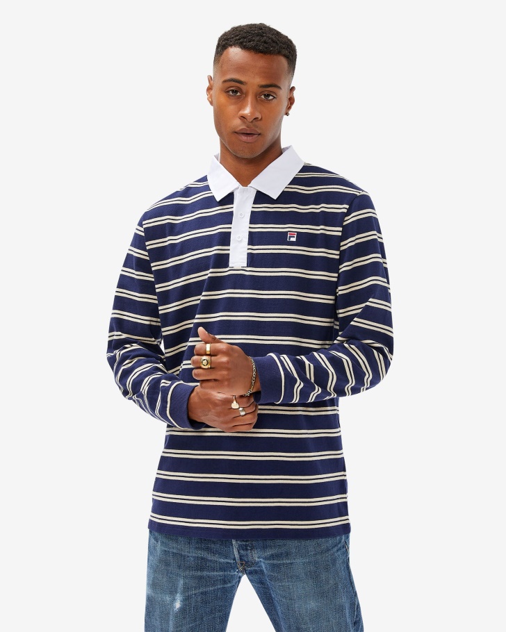 Polo De Rúgbi Masculino Distintivo Fila New Navy