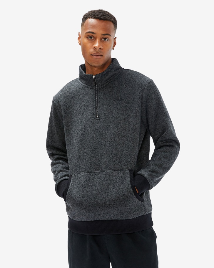 Unissex Romano Qtr Zip Preto Marle Fila