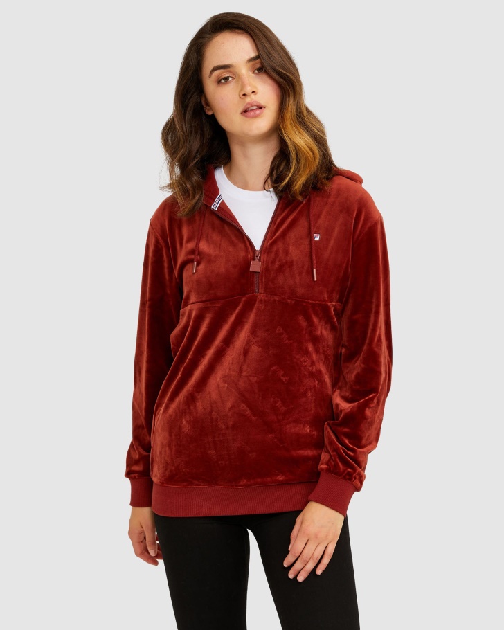 Tijolo Fila Unissex Dallas Qtr Zip