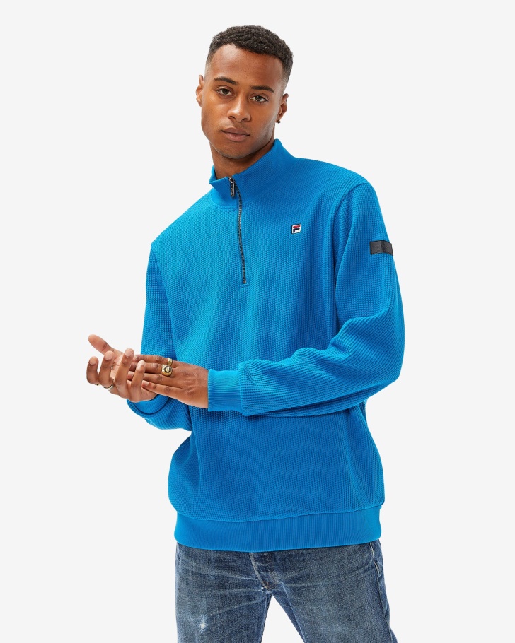 Distintivo Masculino Mykonos Azul 2.0 Qtr Zip Fila