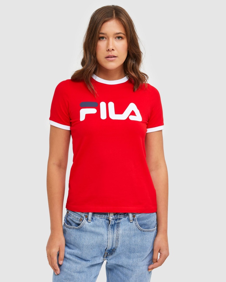 Camiseta Feminina Ringer Classic Vermelha Fila