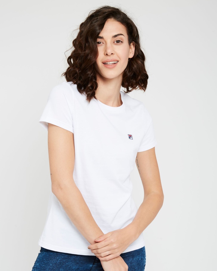 Camiseta Feminina Volara Badge Fila Branca