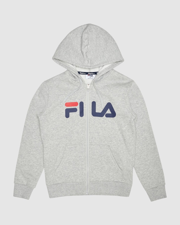 Fila Classic Kids Moletom Com Capuz Prata Marle