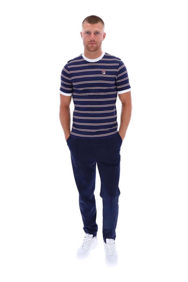 Santiago Camiseta Ringer Com Listras Heritage Fila